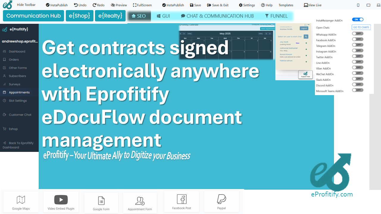 Get contracts signed electronically anywhere with Eprofitify eDocuFlow document management